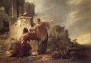 Hogers, Jacob Abraham's Servant and Rebecca painting